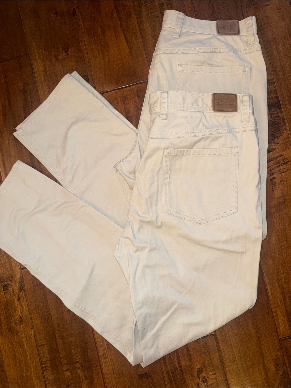 Lot Of 2 Genteal Pants 33x30 Soft 5 Pocket Woven Golf cotton twill stone